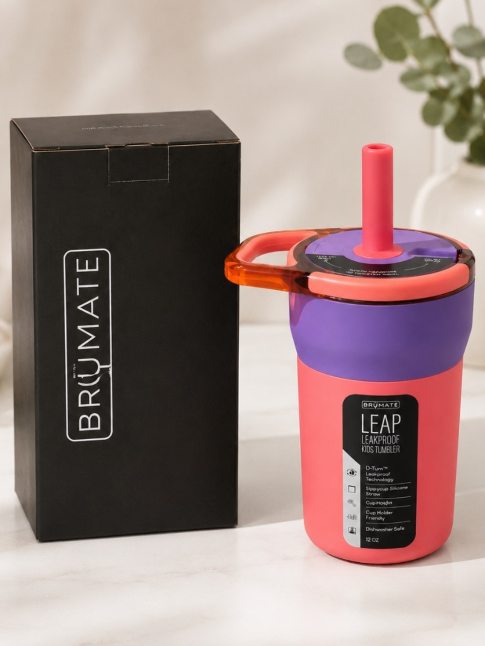 Brumate Leap 12oz Kids Tumbler Aurora Purple Insulated Leakproof NIB